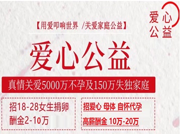 蜀山捐卵助孕生子 爱心志愿者招募